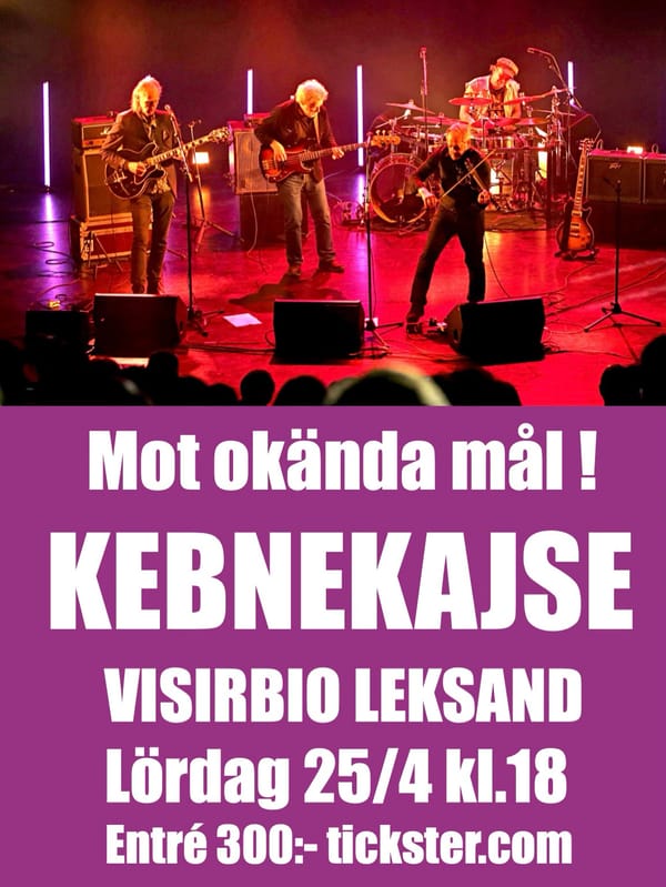 Lördag 25/4 kl. 18.00 | Konsert med Kebnekajse